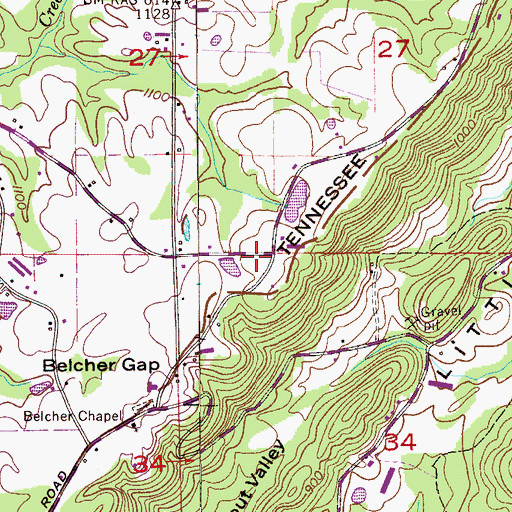 Topographic Map of Marcus School (historical), AL