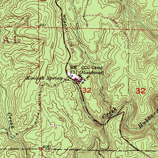 Topographic Map of Civilian Conservation Corps Camp Number F3 (historical), AL