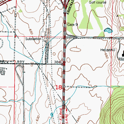 Topographic Map of Chaney School (historical), AL