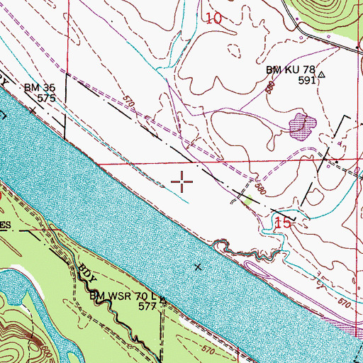 Topographic Map of Guntersville Dam Landing Field (historical), AL