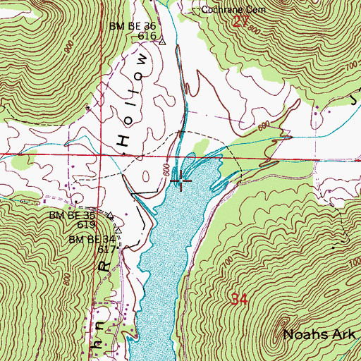 Topographic Map of Jagger Branch, AL