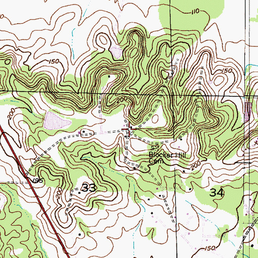 Topographic Map of Briar Place Plantation (historical), AL