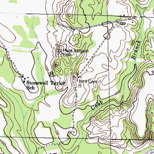 Topographic Map of Rose Hill Plantation (historical), AL