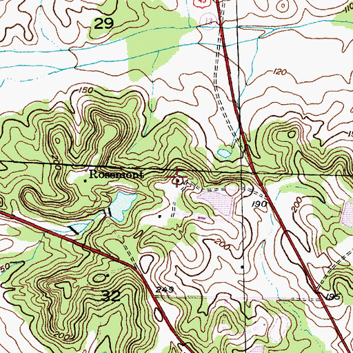 Topographic Map of Strawberry Hill Plantation (historical), AL