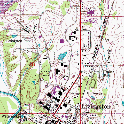Topographic Map of Seldon Hall, AL