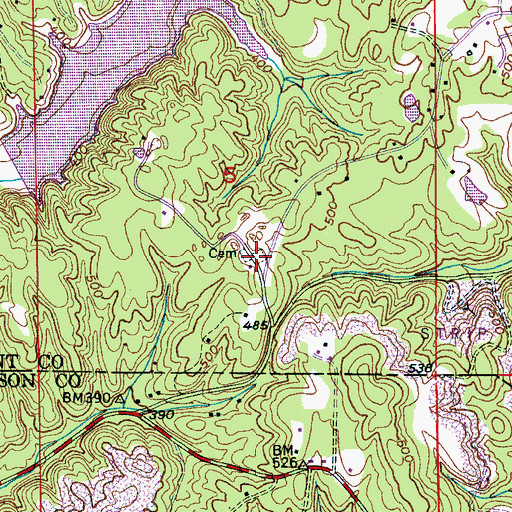 Topographic Map of Elvester Cemetery, AL