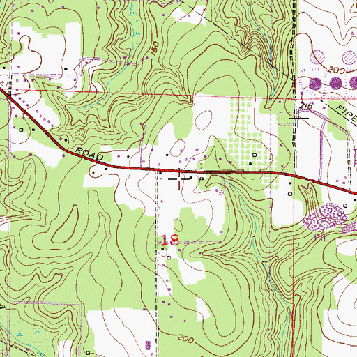 Topographic Map of Lott Road Methodist Church, AL