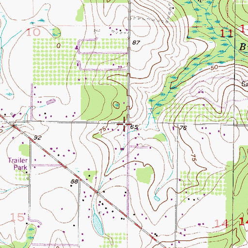 Topographic Map of Bayou La Batre Church, AL