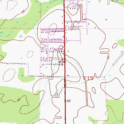 Topographic Map of Bellingrath Road Church of Christ, AL