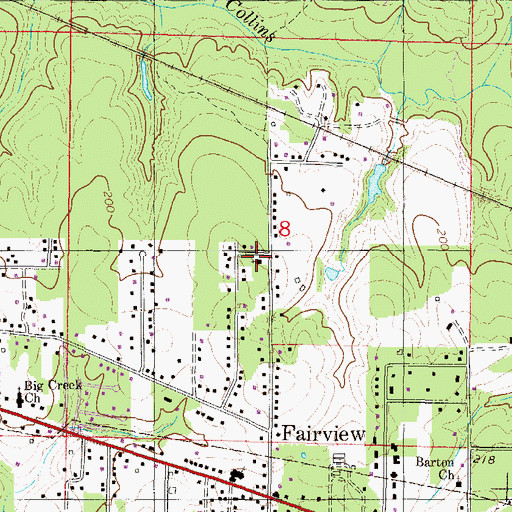 Topographic Map of First Pentecostal Church, AL