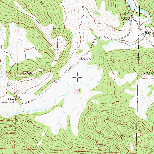 Topographic Map of Lindsey Creek, CO