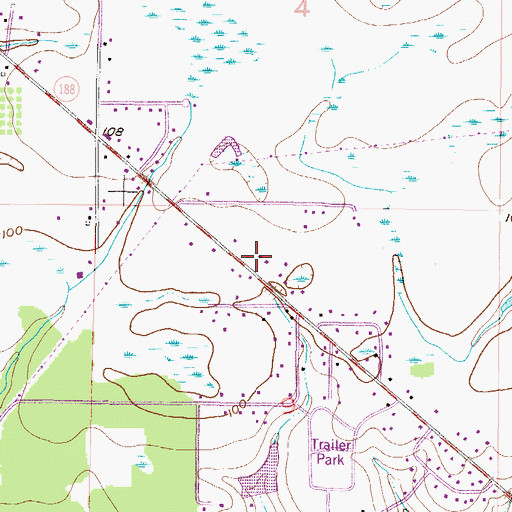 Topographic Map of Grand Bay Church, AL