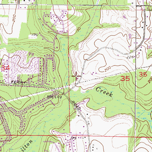 Topographic Map of Harmony Church, AL