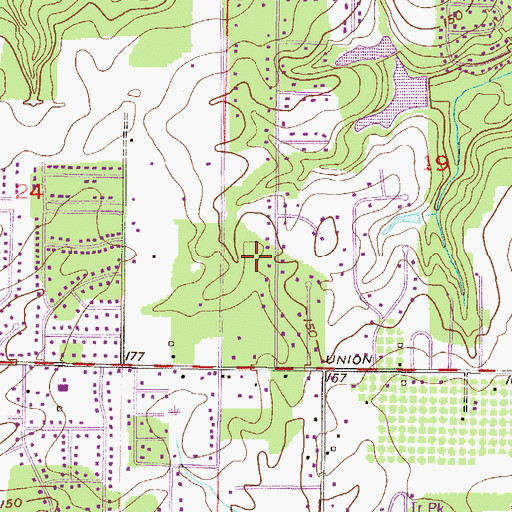 Topographic Map of Kingdom Hall Church, AL