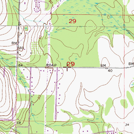 Topographic Map of Kingdom Hall Church, AL