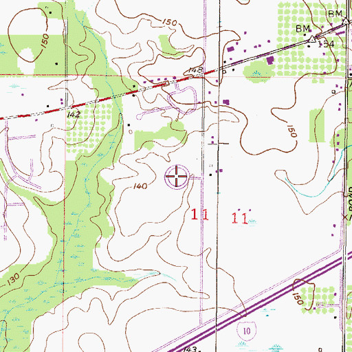 Topographic Map of Lawn Haven Memorial Gardens, AL