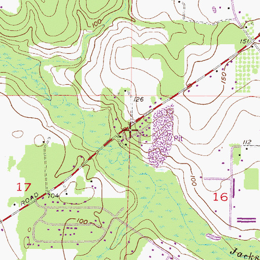 Topographic Map of Living World Church, AL