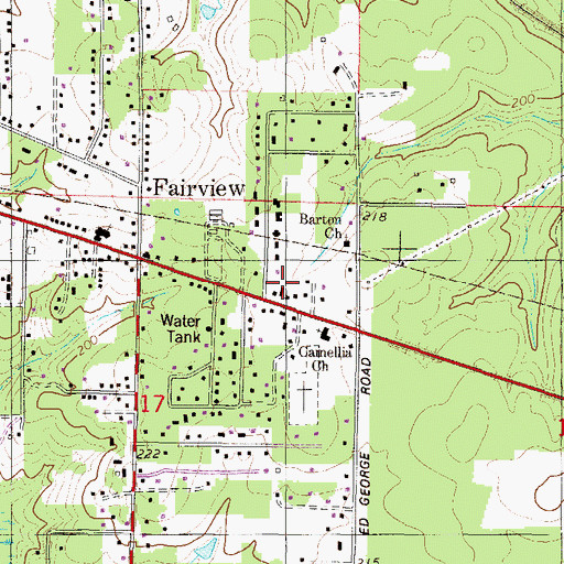 Topographic Map of Lord Church, AL