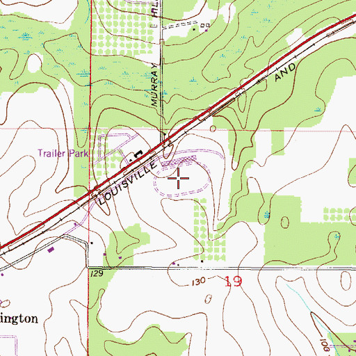 Topographic Map of Mobile International Speedway, AL
