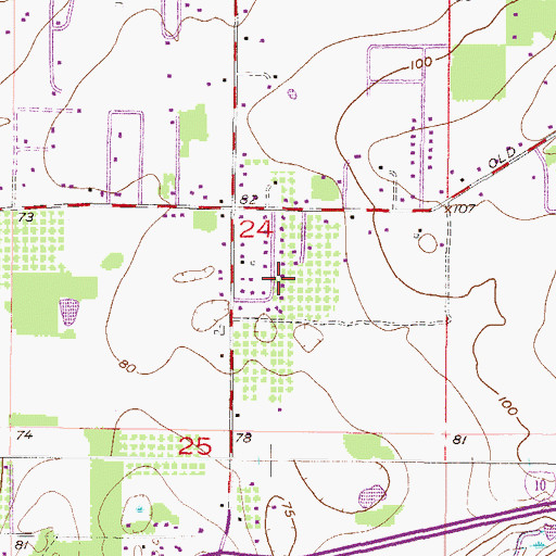 Topographic Map of Moore Life Church, AL