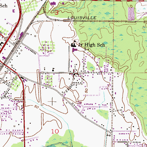 Topographic Map of Mount Arrat Church, AL