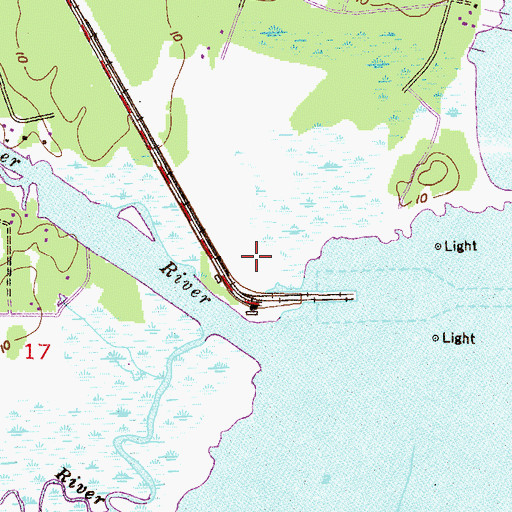 Topographic Map of Naval Station Mobile (historical), AL