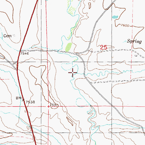 Topographic Map of Antelope Creek, CO