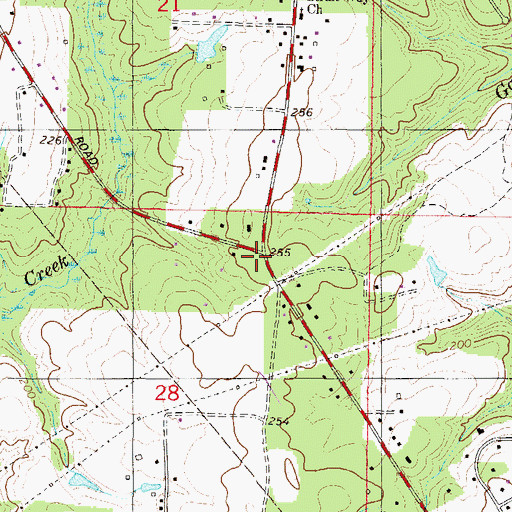 Topographic Map of New Testament Church, AL