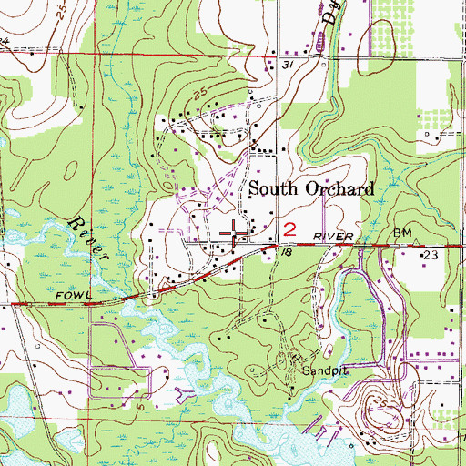 Topographic Map of Pilgrim Rest Church, AL