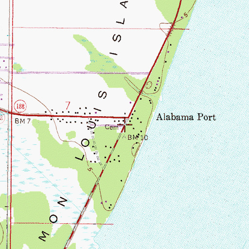 Topographic Map of Reeds Cemetery, AL