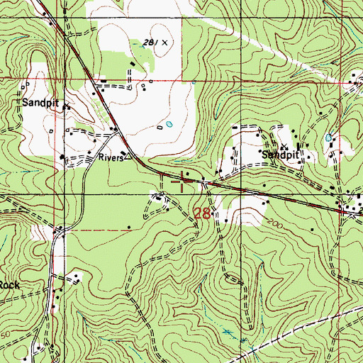 Topographic Map of Saint Theresas Church, AL