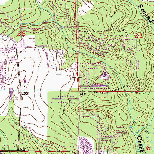 Topographic Map of Schillinger Road Church, AL
