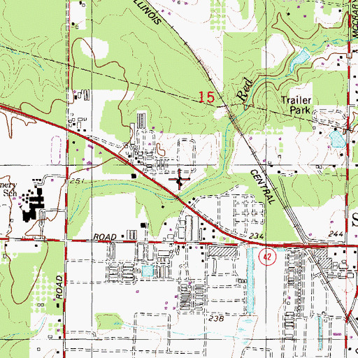 Topographic Map of Cornerstone Baptist Church, AL