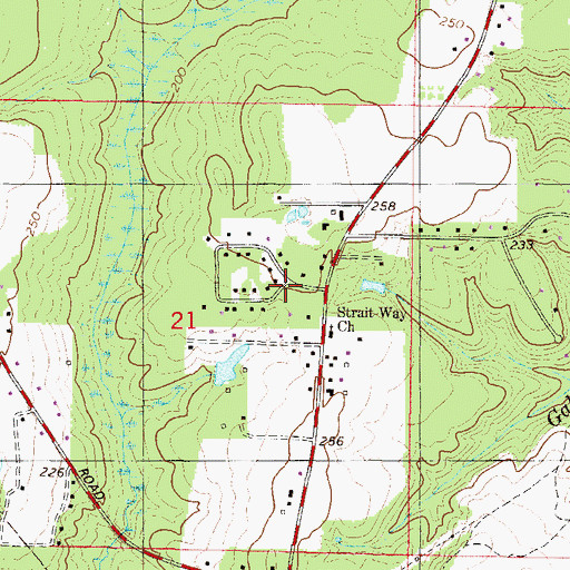 Topographic Map of The Church of Jesus Christ, AL