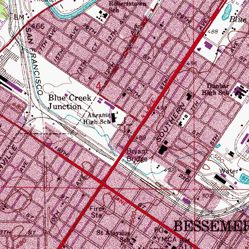 Topographic Map of Allen Temple African Methodist Episcopal Church, AL