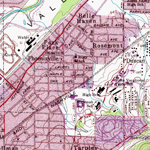 Topographic Map of Mount Zion Baptist Church, AL