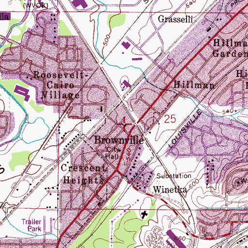 Topographic Map of New Bethel Missionary Baptist Church, AL