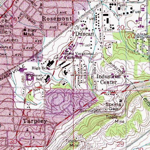 Topographic Map of New Macedonia Baptist Church, AL