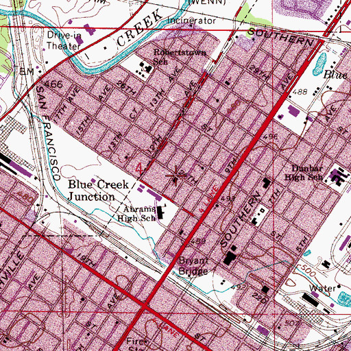 Topographic Map of New Zion Baptist Church, AL