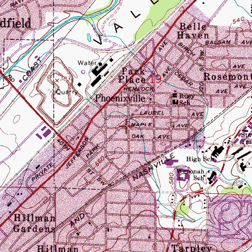 Topographic Map of Noble Chapel Christian Methodist Episcopal Church, AL