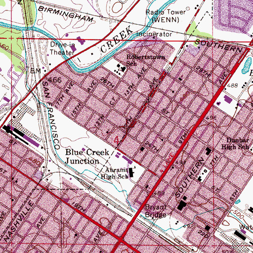 Topographic Map of Zion Lutheran Church, AL