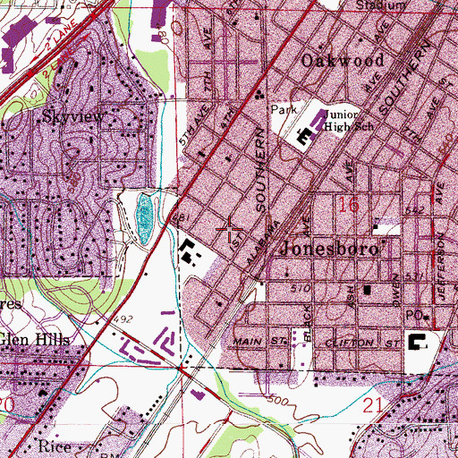 Topographic Map of Faith Mission Holiness Church of God Number 3, AL