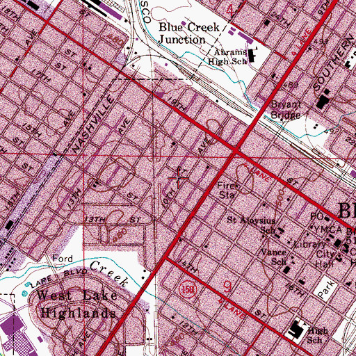 Topographic Map of Greater Saint Pauls Christian Methodist Episcopal Church, AL