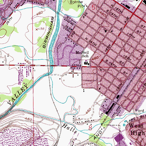 Topographic Map of New Life Independent Church, AL