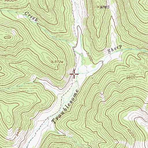 Topographic Map of Sheep Creek, CO