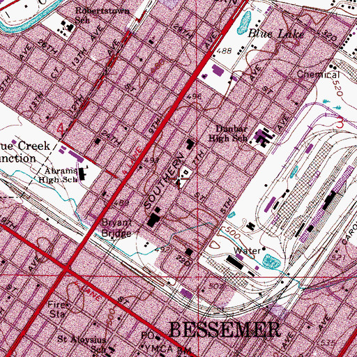 Topographic Map of Saint Francis of Assisi Catholic Church, AL