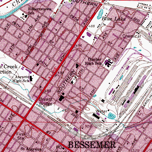 Topographic Map of Saint Francis of Assisi School, AL