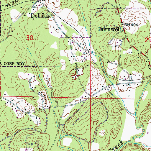 Topographic Map of Black Creek School (historical), AL