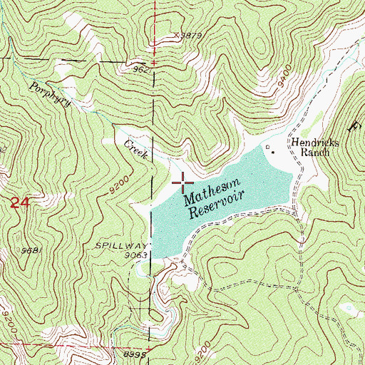 Topographic Map of Porphyry Creek, CO