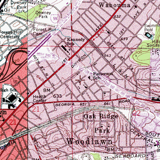 Topographic Map of Allen Chapel African Methodist Episcopal Church, AL